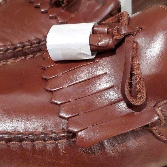 NEW G.H. Bass Cognac Esther Kiltie Tassle Leather Loafer - Picture 7 of 7